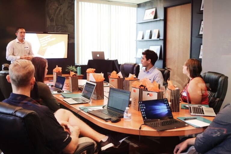 agile team meeting office